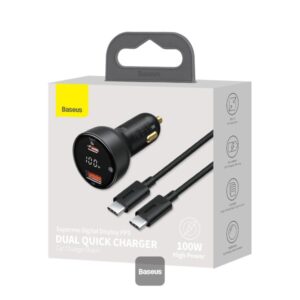 100 Watt Car Charger USB C and USB