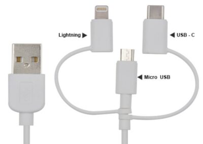Pronto 3 in 1 cable Lightning, Micro, Type C